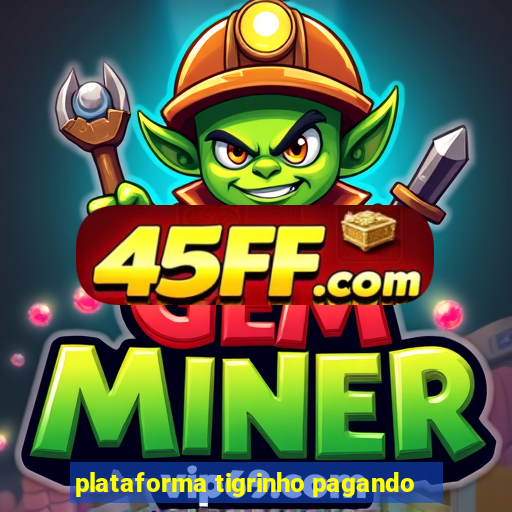 plataforma tigrinho pagando